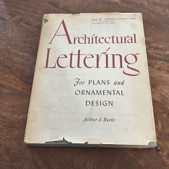 Architectural lettering for plans and ornamental design hardback book - Picture 1 of 7
